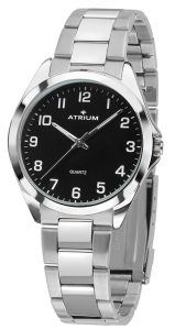 A10-31,Herrenuhr,Metallgehäuse IP Stahlband Faltschließe Mineralglas 3 bar geschützte Krone ∅ 36 mm