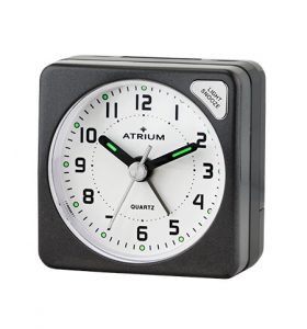 A902-7,Quarzwecker Obenabsteller Snooze Licht ansteigendes Wecksignal Größe: 5,5 x 5,5 cm,schwarz